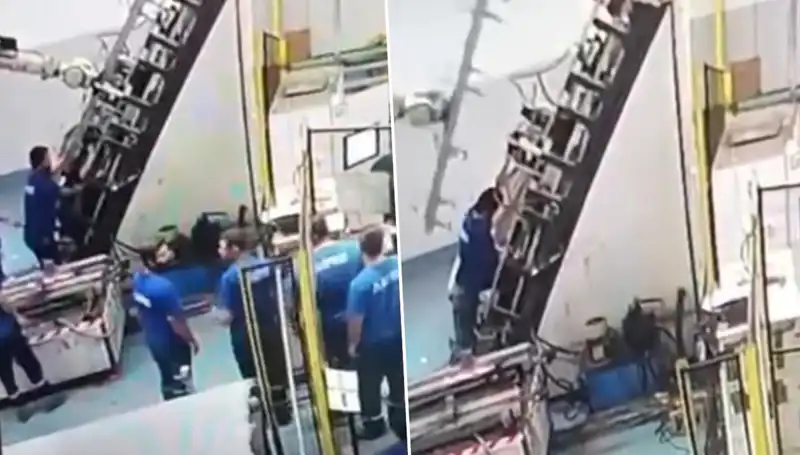 Fabrikada Şok Olay: Makine Tıklım Tıklım Sırtına Saplandı