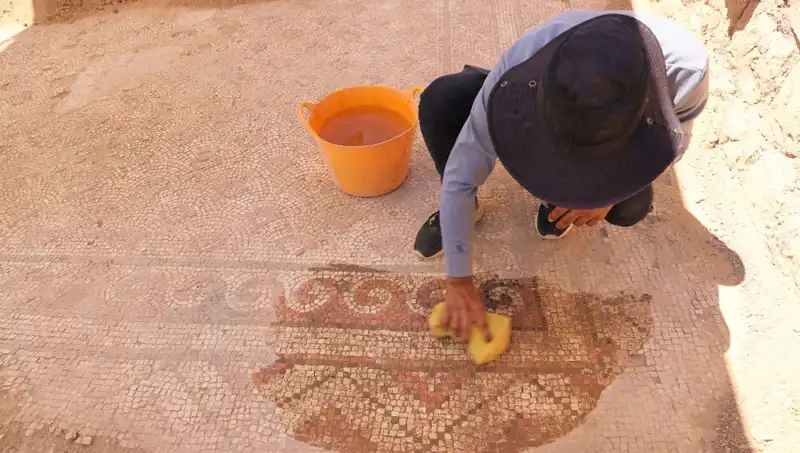 Mardin'de İnanılmaz Buluntu: 1500 Yıllık Mozaik Neredeyse Bozulmamış!